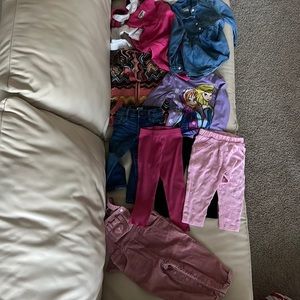 12-18 bundle girl oshkosh pink overalls